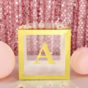 Decoration Kit |   4 Pack 5″ Metallic Gold Alphabet Stickers Banner, Customizable Stick on Gold Letters – A Decoration Kit Decoration Kit