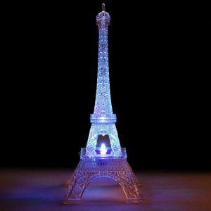 Decorative Lights |   10″ Color Changing LED Light Up Eiffel Tower Centerpiece, Night Light Decorative Lights Clear