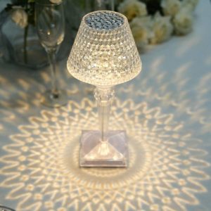 Decorative Lights |   10″ LED Acrylic Crystal Cup Shape Touch Control Lampshade Table Lamp, Color Changing Cordless Rechargeable Accent Lamp Decorative Lights Decorative Lights