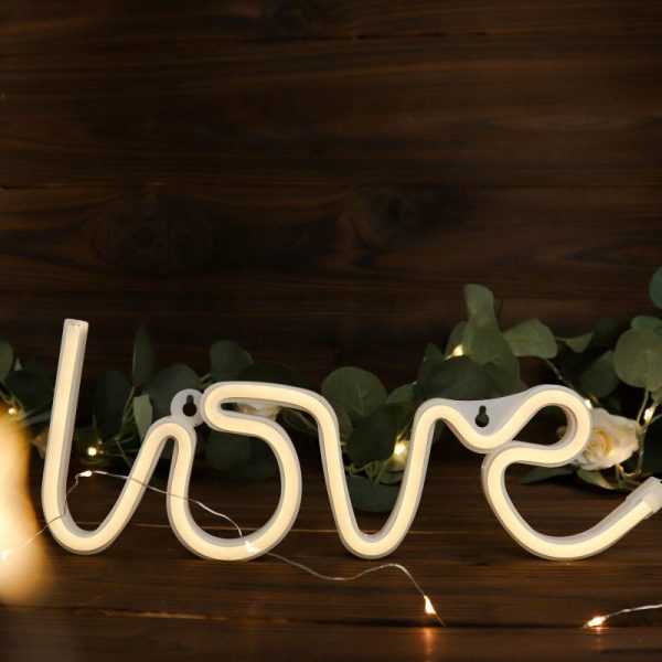 Decorative Lights |   13″ Love Neon Light Sign, LED Reusable Wall Decor Lights USB and Battery Operated Decorative Lights Decorative Lights