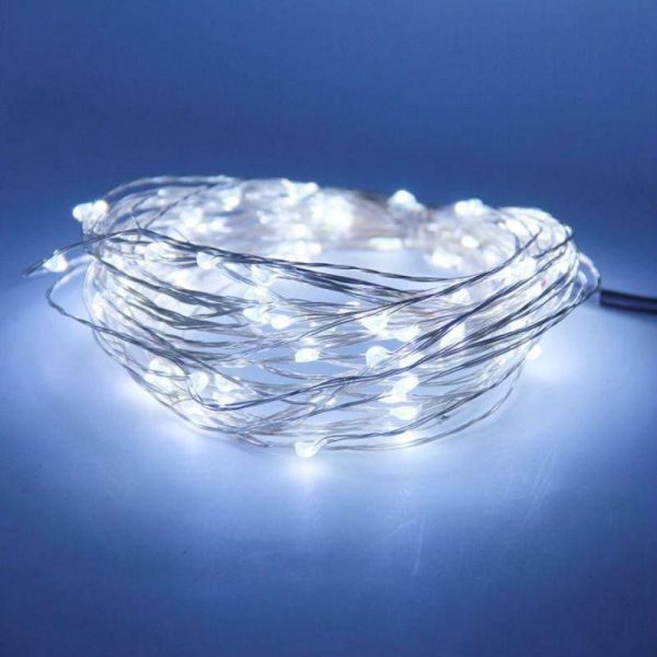 Decorative Lights |   90″ White Starry Bright 20 LED String Lights, Battery Operated Micro Fairy Lights Decorative Lights Decorative Lights