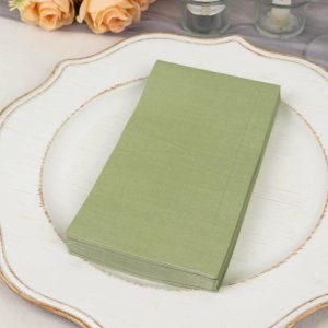 Eco-Friendly Tableware |   50 Pack 2 Ply Soft Sage Green Disposable Party Napkins, Wedding Reception Dinner Paper Napkins Party Balloons & Supplies Eco-Friendly Tableware