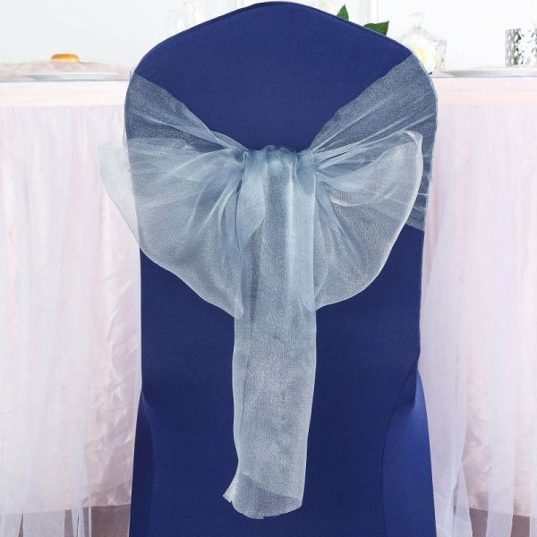 Event Fabrics |   12″x10yd Dusty Blue Sheer Chiffon Fabric Bolt, DIY Voile Drapery Fabric Event Fabrics Dusty Blue