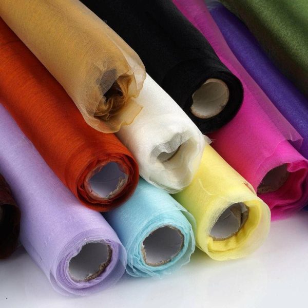 Event Fabrics |   12″x10yd Ivory Sheer Chiffon Fabric Bolt, DIY Voile Drapery Fabric Event Fabrics Event Fabrics