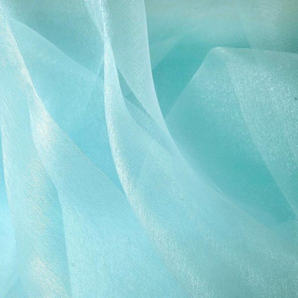 Event Fabrics |   12″x10yd Light Blue Sheer Chiffon Fabric Bolt, DIY Voile Drapery Fabric Event Fabrics Event Fabrics