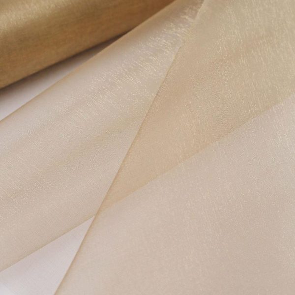 Event Fabrics |   12″x10yd Natural Sheer Chiffon Fabric Bolt, DIY Voile Drapery Roll Event Fabrics Event Fabrics