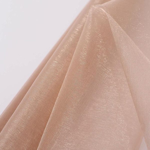 Event Fabrics |   12″x10yd Nude Sheer Chiffon Fabric Bolt, DIY Voile Drapery Fabric Event Fabrics Event Fabrics