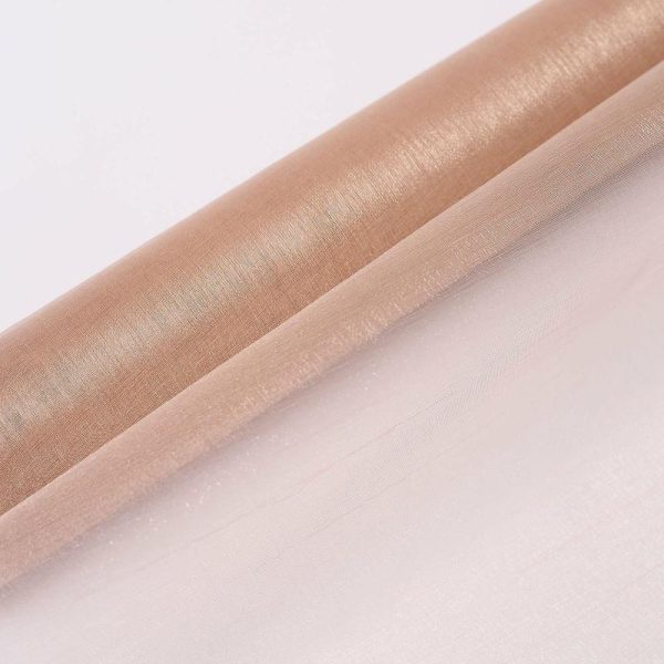 Event Fabrics |   12″x10yd Nude Sheer Chiffon Fabric Bolt, DIY Voile Drapery Fabric Event Fabrics Event Fabrics