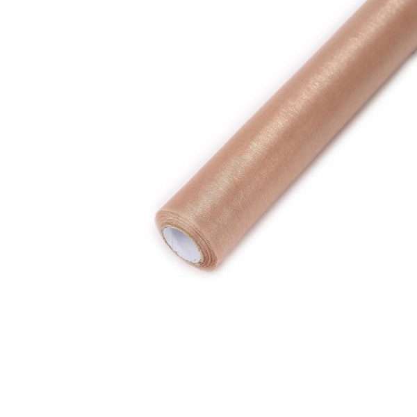 Event Fabrics |   12″x10yd Nude Sheer Chiffon Fabric Bolt, DIY Voile Drapery Fabric Event Fabrics Event Fabrics