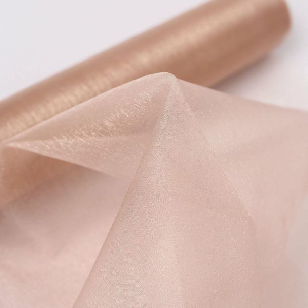 Event Fabrics |   12″x10yd Nude Sheer Chiffon Fabric Bolt, DIY Voile Drapery Fabric Event Fabrics Event Fabrics