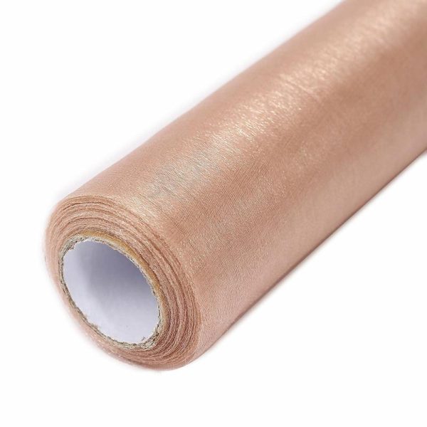 Event Fabrics |   12″x10yd Nude Sheer Chiffon Fabric Bolt, DIY Voile Drapery Fabric Event Fabrics Event Fabrics