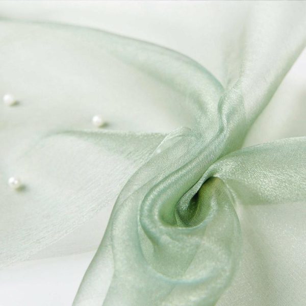 Event Fabrics |   12″x10yd Sage Green Sheer Chiffon Fabric Bolt, DIY Voile Drapery Fabric Event Fabrics Event Fabrics