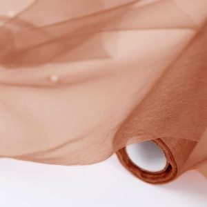 Event Fabrics |   12″x10yd Terracotta (Rust) Sheer Chiffon Fabric Bolt, DIY Voile Drapery Fabric Event Fabrics Event Fabrics