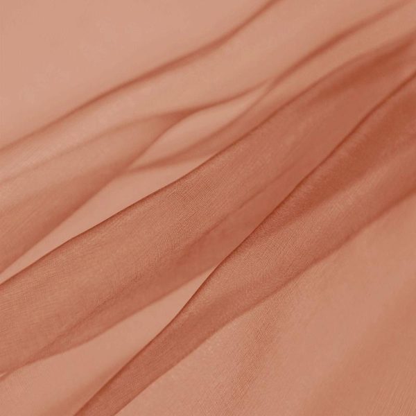 Event Fabrics |   12″x10yd Terracotta (Rust) Sheer Chiffon Fabric Bolt, DIY Voile Drapery Fabric Event Fabrics Event Fabrics