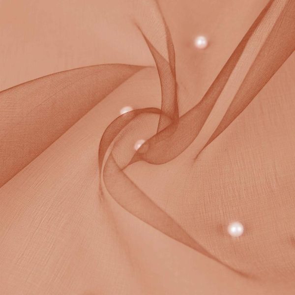 Event Fabrics |   12″x10yd Terracotta (Rust) Sheer Chiffon Fabric Bolt, DIY Voile Drapery Fabric Event Fabrics Event Fabrics