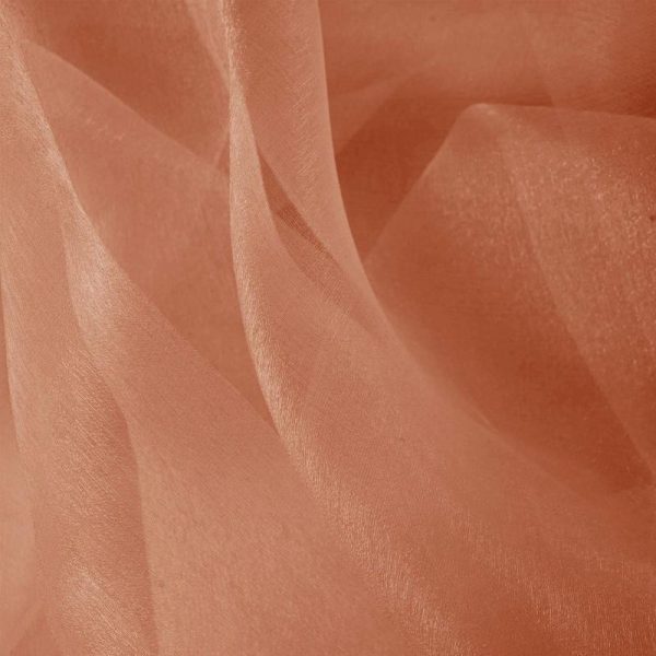 Event Fabrics |   12″x10yd Terracotta (Rust) Sheer Chiffon Fabric Bolt, DIY Voile Drapery Fabric Event Fabrics Event Fabrics