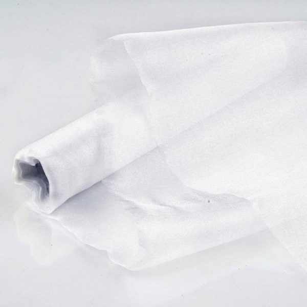 Event Fabrics |   12″x10yd White Sheer Chiffon Fabric Bolt, DIY Voile Drapery Fabric Event Fabrics Event Fabrics