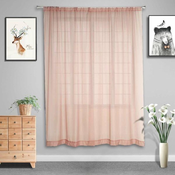 Event Fabrics |   2 Pack Dusty Rose Sheer Chiffon Event Curtain Drapes, Inherently Flame Resistant Premium Organza Backdrop Event Panels With Rod Pockets – 10ftx10ft Event Fabrics Dusty Rose