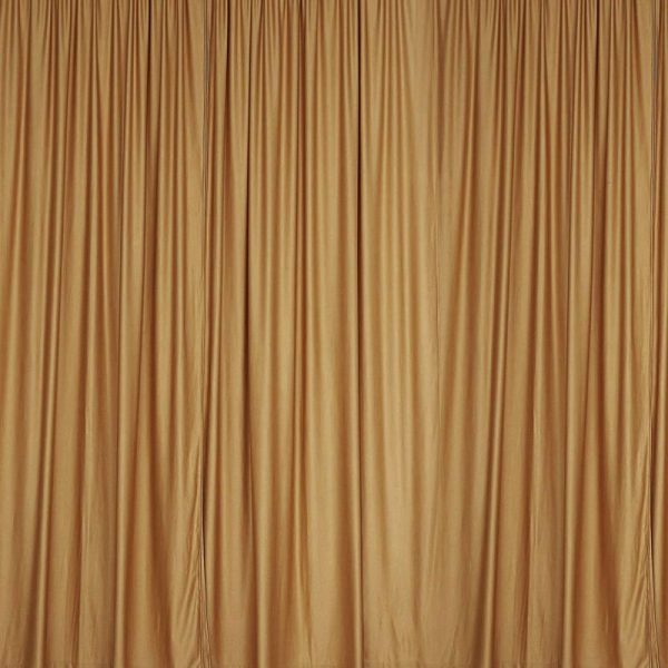 Event Fabrics |   2 Pack Gold Scuba Polyester Event Curtain Drapes, Inherently Flame Resistant Backdrop Event Panels Wrinkle Free with Rod Pockets – 10ftx10ft Event Fabrics Event Fabrics