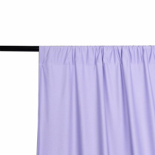 Event Fabrics |   2 Pack Lavender Lilac Scuba Polyester Event Curtain Drapes, Inherently Flame Resistant Backdrop Event Panels Wrinkle Free with Rod Pockets – 10ftx10ft Event Fabrics Event Fabrics