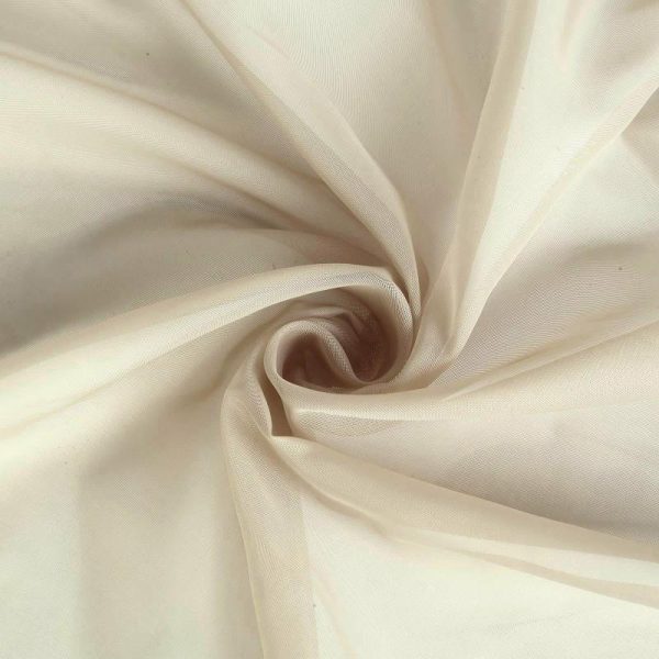 Event Fabrics |   2 Pack Natural Sheer Chiffon Event Curtain Drapes, Inherently Flame Resistant Premium Organza Backdrop Event Panels With Rod Pockets – 10ftx10ft Event Fabrics Event Fabrics