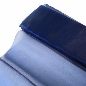 Event Fabrics |   54″x10yd Navy Blue Solid Sheer Chiffon Fabric Bolt, DIY Voile Drapery Fabric Event Fabrics Event Fabrics