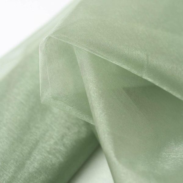 Event Fabrics |   54″x10yd | Sage Green Solid Sheer Chiffon Fabric Bolt, DIY Voile Drapery Fabric Event Fabrics Event Fabrics