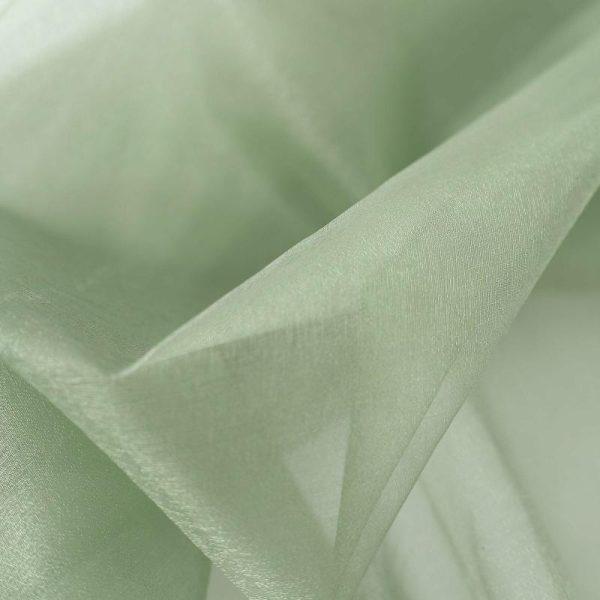 Event Fabrics |   54″x10yd | Sage Green Solid Sheer Chiffon Fabric Bolt, DIY Voile Drapery Fabric Event Fabrics Event Fabrics