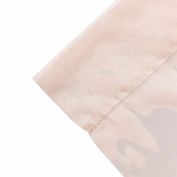 Event Fabrics |   5ftx32ft Premium Blush Chiffon Curtain Panel, Backdrop Ceiling Drapery With Rod Pocket Event Fabrics Blush