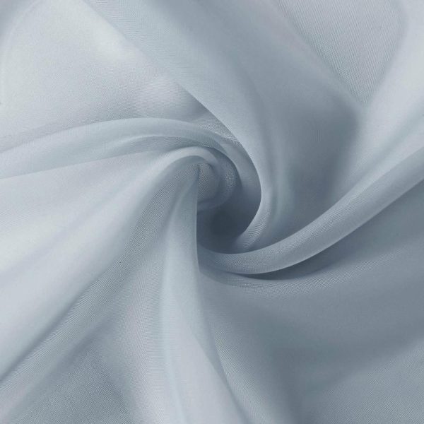 Event Fabrics |   5ftx32ft Premium Dusty Blue Chiffon Curtain Panel, Backdrop Ceiling Drapery With Rod Pocket Event Fabrics Dusty Blue