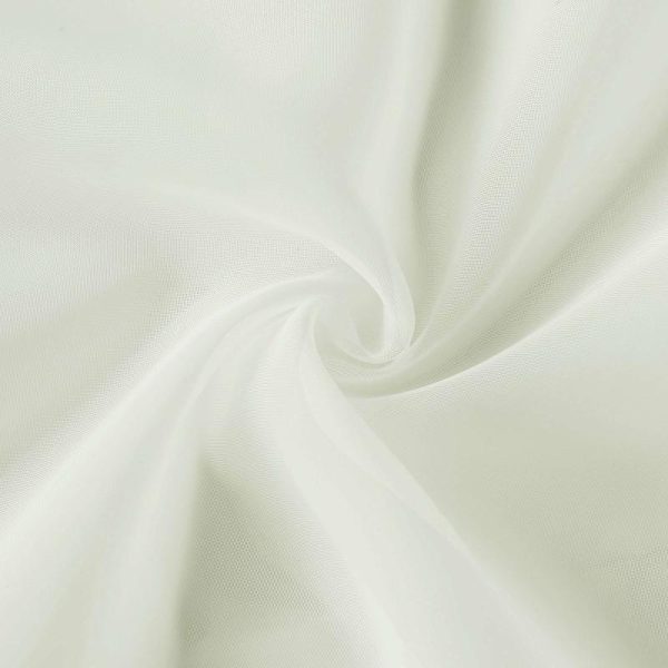 Event Fabrics |   5ftx32ft Premium Ivory Chiffon Curtain Panel, Backdrop Ceiling Drapery With Rod Pocket Event Fabrics Event Fabrics