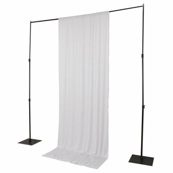 Event Fabrics |   White 4-Way Stretch Spandex Event Curtain Drapes, Wrinkle Resistant Backdrop Event Panel with Rod Pockets – 5ftx12ft Event Fabrics Event Fabrics