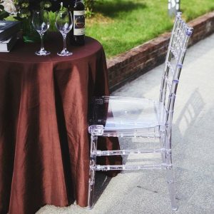 Event Furnitures |   Clear Resin Transparent Chiavari Chair, Armless Stackable Event Chair Event Furnitures Clear