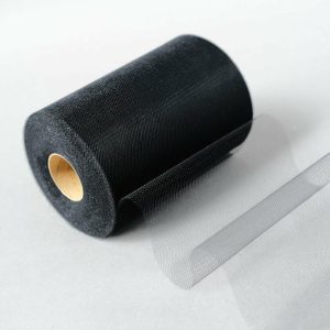 Fabric Bolts |   6″x100 Yards Black Tulle Fabric Bolt, Sheer Fabric Spool Roll For Crafts Fabric Bolt & Trims Black