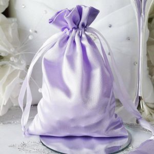 Favor Bags & Boxes |   12 Pack 5″x7″ Lavender Lilac Satin Drawstring Wedding Party Favor Gift Bags Favor Bags & Boxes Favor Bags & Boxes