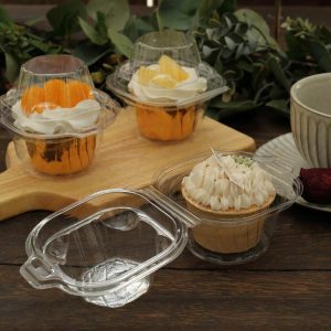 Favor Bags & Boxes |   25 Pack 4″ Clear Disposable Single Cupcake Holder Containers, Plastic Individual Cupcake Boxes With Dome Lid Favor Bags & Boxes Favor Bags & Boxes