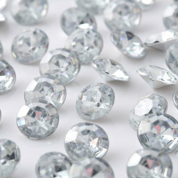 Favor Decorations |   1000 Pcs Clear Round Diamond Rhinestones, DIY Craft Jewels Decor Favor Decorations Clear