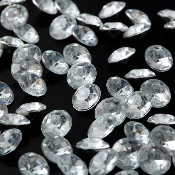 Favor Decorations |   1000 Pcs Clear Round Diamond Rhinestones, DIY Craft Jewels Decor Favor Decorations Clear