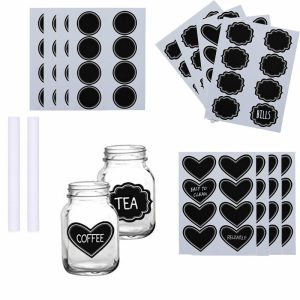 Favor Decorations |   192pcs Erasable Self-Adhesive Chalkboard Labels with 4pcs White Chalks Favor Decorations Favor Decorations