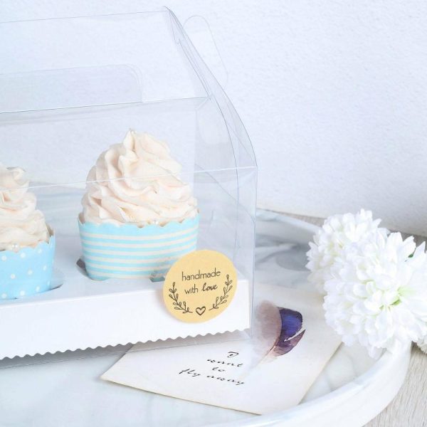 Favor Decorations |   500Pcs 1.5” Handmade with Love Olive Branch Stickers Roll, Cookie and Bakery Box Labels – Round Party Favors Favor Decorations