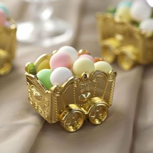 Favor Jars & Containers |   12 Pack 2.5″ Gold Mini Chariot Treat Party Favor Boxes, Small Candy Container Gift Boxes Favor Jars & Containers Favor Jars & Containers