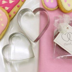 Favors & Gifts |   2pcs Stainless Steel Heart Shaped Cookie Cutters Party Favors, Biscuits Cutter Wedding Favor Set with Clear Gift Box – 2.5″,3″ Favors & Gifts Favors & Gifts