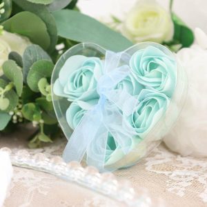 Favors & Gifts |   4 Pack 24 Pcs Mint Scented Rose Soap Heart Shaped Party Favors With Gift Boxes And Ribbon Favors & Gifts Favors & Gifts