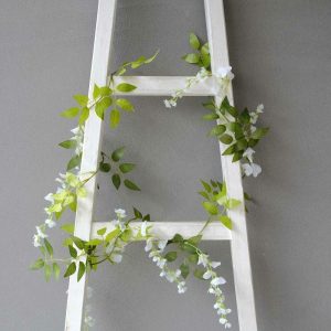 Garlands & Vines |   2 Pack 6ft White Artificial Wisteria Flower Garland Hanging Vines, Silk Floral Garland Wedding Arch Decor Artificial Flowers & Greens Garlands & Vines