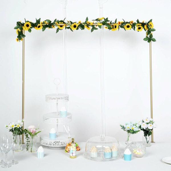 Garlands & Vines |   6.5ft Artificial Silk Sunflower Table Garland, Flower Vine Chain Artificial Flowers & Greens Garlands & Vines