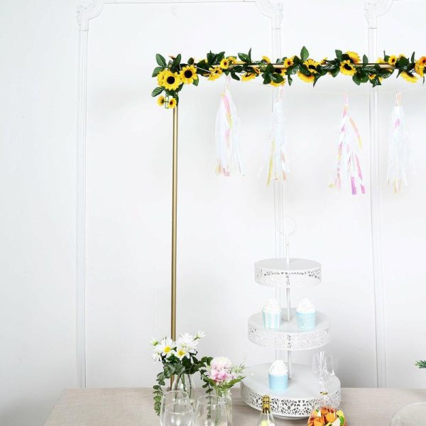 Garlands & Vines |   6.5ft Artificial Silk Sunflower Table Garland, Flower Vine Chain Artificial Flowers & Greens Garlands & Vines