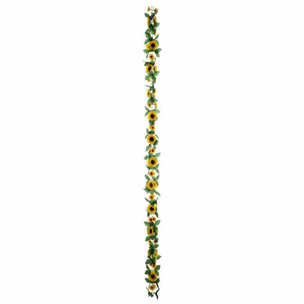 Garlands & Vines |   6.5ft Artificial Silk Sunflower Table Garland, Flower Vine Chain Artificial Flowers & Greens Garlands & Vines