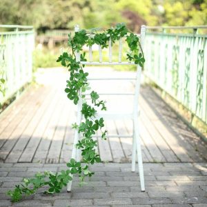 Garlands & Vines |   6ft Green Real Touch Artificial Clover Leaf Garland, Flexible Vine Artificial Flowers & Greens Garlands & Vines