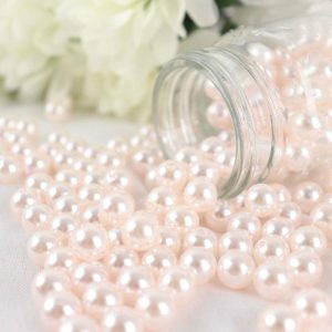 Glass & Metal Floral Vases |   1000 Pack Blush 10mm Faux Craft Pearl Beads, DIY Vase Filler Chargers & Centerpieces Blush