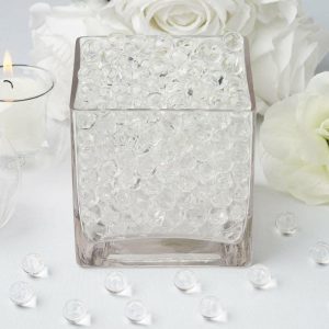 Glass & Metal Floral Vases |   200-250 Pcs Small Clear Nontoxic Jelly Ball Water Bead Vase Fillers Chargers & Centerpieces Clear